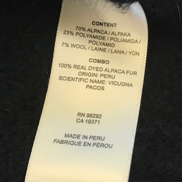 NEW TIBI BLACK ALPACA POMPOM SWEATER - Picture 6 of 13